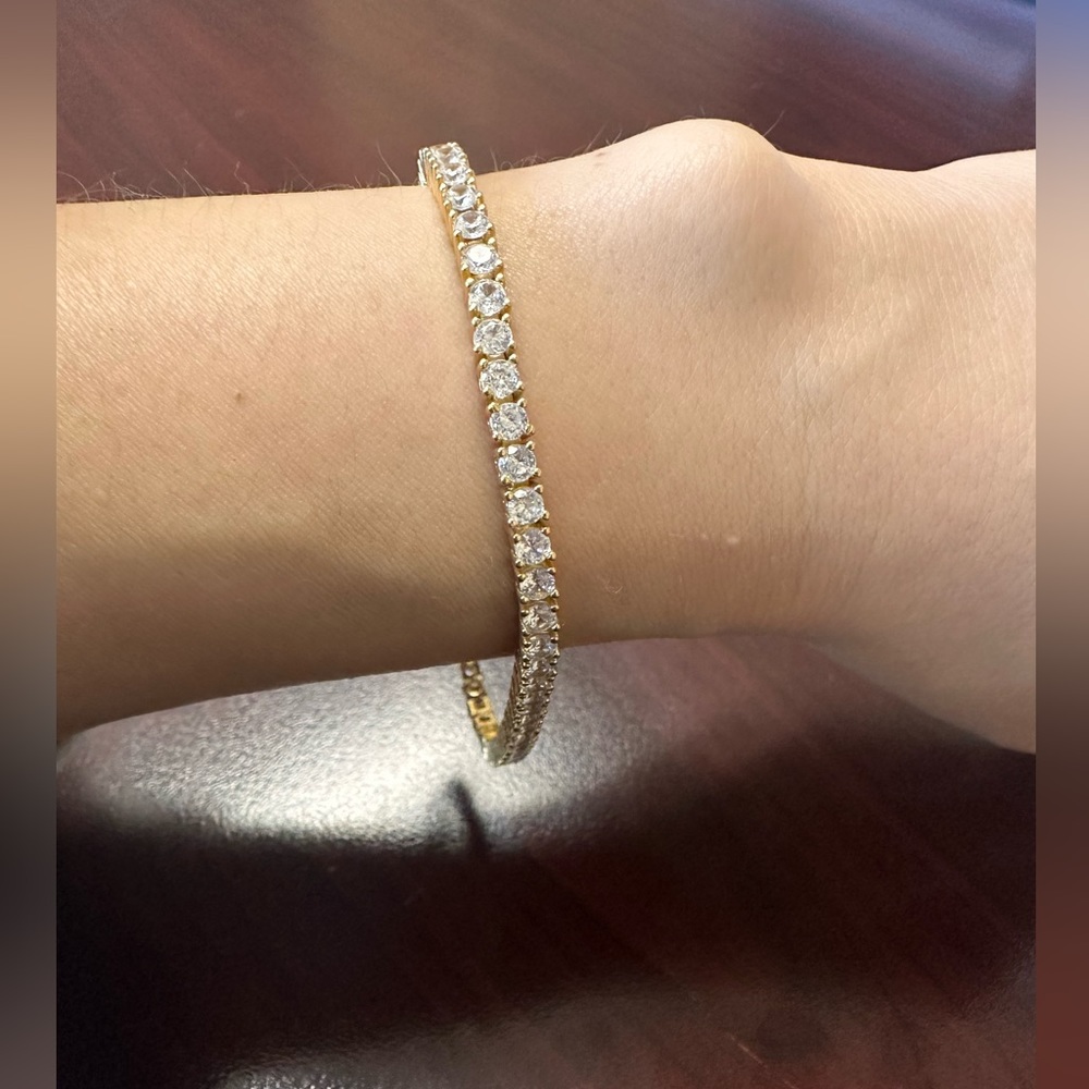 Pavoi 14k gold vermeil tennis bracelet